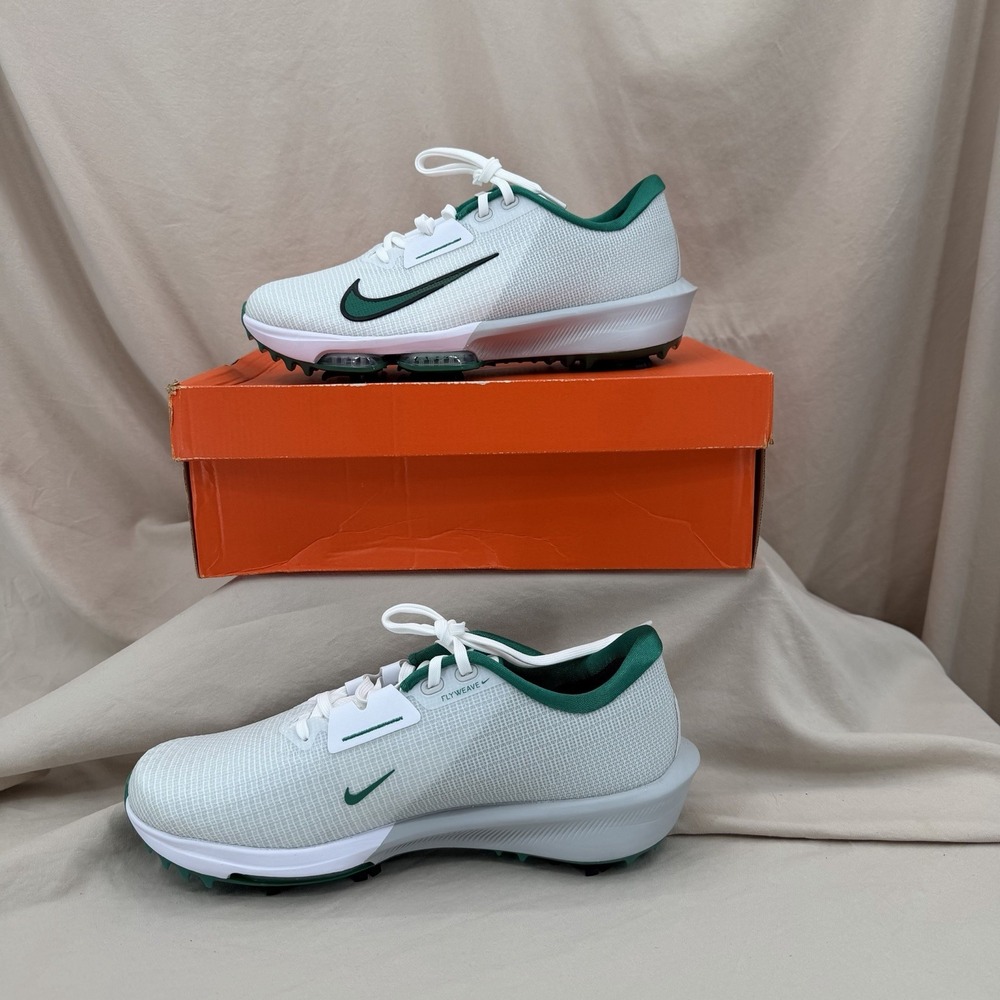 Nike Air Zoom Infinity Tour 2 Golf‎ Shoes Mens 10.5 White Green Black HQ2158-100